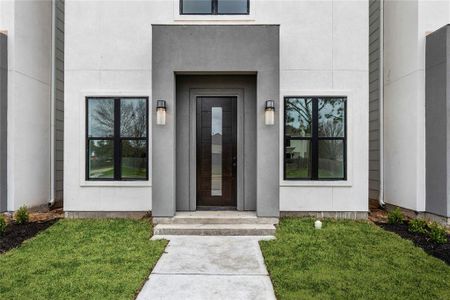 Modern front entry.