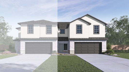 New construction Duplex house 14820-A Grey Ghost Way, Manor, TX 78653 The Sycamore- photo 0