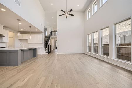 Living room and kitchen