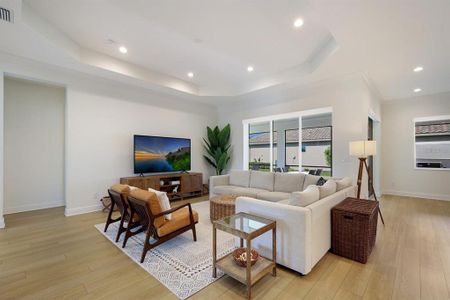 large great room, coffered ceilings