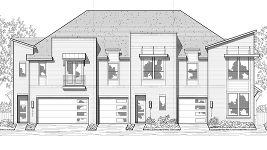 New construction Fourplex house Chester Plan, 16538 Amber Patina Lane, Cypress, TX 77433 - photo