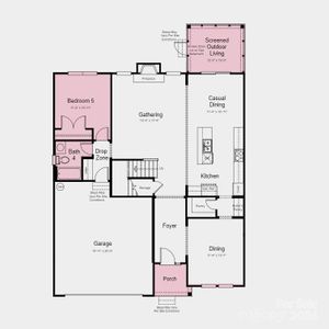 Floor Plan - Structural Options Added Include: Covered Screened Patio and Bedroom with Full Bathroom