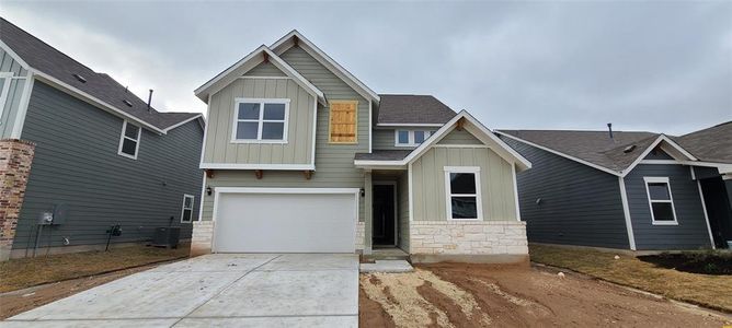 New construction Single-Family house 509 Palo Brea Loop, Hutto, TX 78634 Wyatt Homeplan- photo 0 0