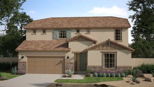 Craftsman Elevation with Optional Stone | Wrightson | Sunrise - Peak Series | Surprise, AZ | Landsea Homes