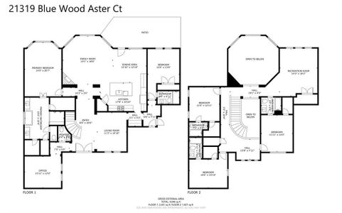 Floorplan for 21319 Blue Wood Aster.