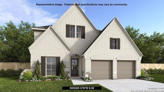 New construction Single-Family house 9723 War Party Trail, San Antonio, TX 78254 Design 2797W- photo 0