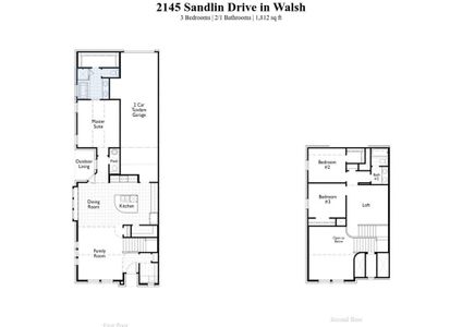 New construction Townhouse house 2145 Sandlin Drive, Aledo, TX 76008 Bolton Plan- photo 1 1