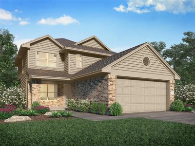 New construction Single-Family house 18727 Cepagatti Drive, New Caney, TX 77357 Hawthorn II- photo 0 0