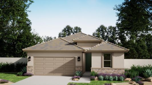 Prairie Elevation with Optional Stone | Sabino | Wildera – Canyon Series | New Homes in San Tan Valley, AZ | Landsea Homes