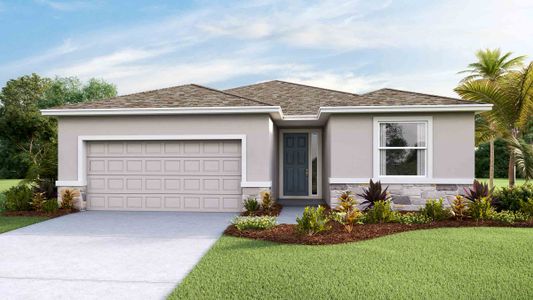 New construction Single-Family house 9841 Rowing Dale Bend, Wesley Chapel, FL 33545 2045- photo 1 1