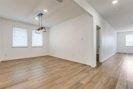 Empty room featuring light hardwood / wood-style floors