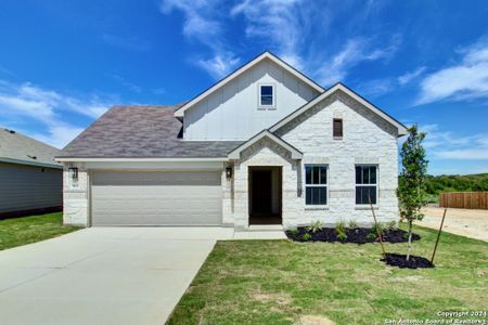 New construction Single-Family house 961 Gray Cloud Drive, New Braunfels, TX 78130 Landmark Series - Meyerson- photo 0 0