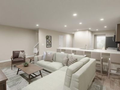 Enjoy an open and spacious living area, ideal for gathering with family and friends. (Artist`s rendering of the Isla)