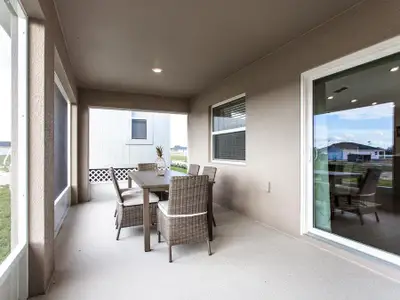 Spacious covered lanai (show with optional screening) - You choose the colors and features to personalize your new home