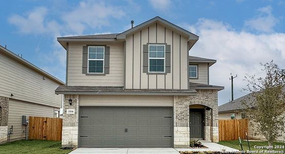 New construction Single-Family house 15546 Lemon Pepper Creek, Von Ormy, TX 78073 The Kate- photo 0