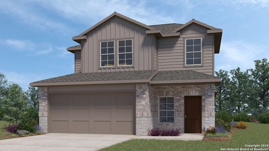 New construction Single-Family house 4223 Thyme Garden, Von Ormy, TX 78073 The Florence- photo 0 0