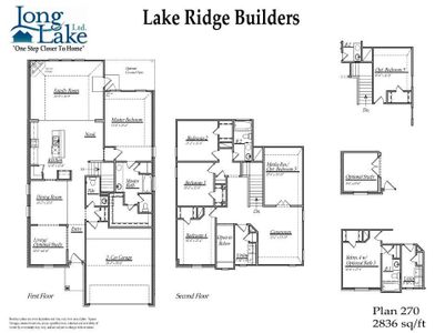 Plan 270 features 4 bedrooms, 3 full baths, 1 half bath and over 2,800 square feet of living space.