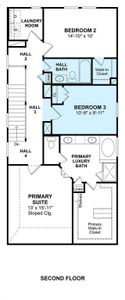 The Naples floor plan by K. Hovnanian Homes. 2nd Floor shown. *Prices, plans, dimensions, features, specifications, materials, and availability of homes or communities are subject to change without notice or obligation.