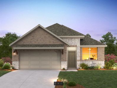 New construction Single-Family house 922 Palo Brea Loop, Hutto, TX 78634 Livingston Homeplan- photo 0 0