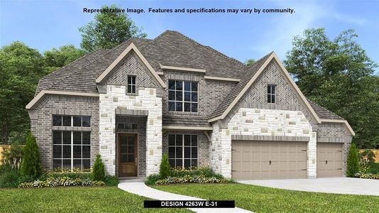 New construction Single-Family house Design 4263W, 5318 Lakeview Bend, Fulshear, TX 77441 - photo