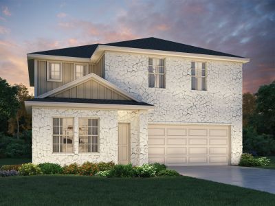 New construction Single-Family house 124 Sun Grove Trail, Georgetown, TX 78628 The Winedale (880)- photo 0