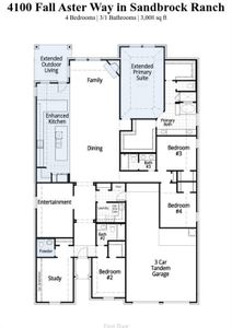 New construction Single-Family house 4100 Fall Aster Way, Aubrey, TX 76227 204 Plan- photo