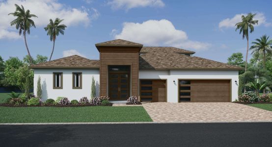 New construction Single-Family house Courtyard 2 (Palm Collection), 15303 Serengeti Boulevard, Spring Hill, FL 34610 - photo
