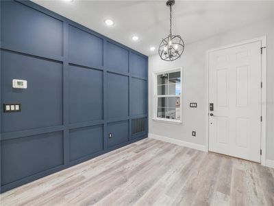 Accent wall in entry foyer