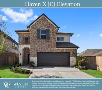 New construction Single-Family house 7238 Yarrow Blossom Court, Katy, TX 77493 The Haven X- photo 0 0