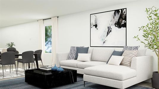 Living room featuring wood-type flooring