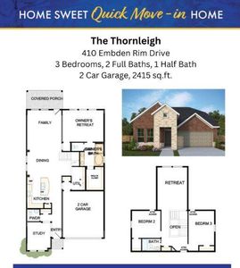 New construction Single-Family house 410 Embden Rim Drive, Willis, TX 77318 The Thornleigh- photo 5 5