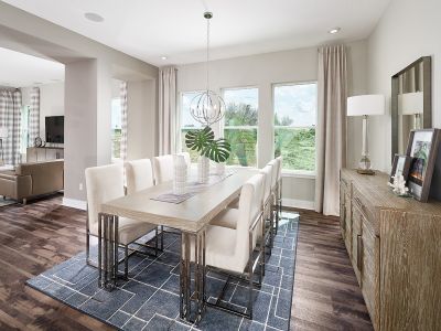 Everyday meals will feel like special  occasions in this formal dining room.