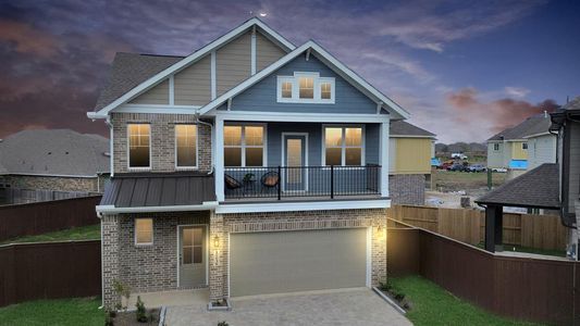 New construction Single-Family house 10038 Rosette Drive, Iowa Colony, TX 77583 Storybrooke - Courtyard Collection- photo 2 2