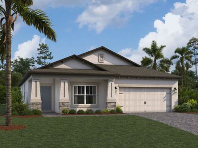 New construction Single-Family house Newport II, 5950 Newberry Pines Avenue, Wesley Chapel, FL 33545 - photo