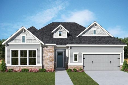 New construction Single-Family house 6827 Welcome Road, Flowery Branch, GA 30542 The Lockview- photo 0