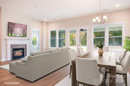 Laurel model's open plan, upgraded LVP & VENTED gas FP - endless options. Enjoy light & covered lanai at rear.