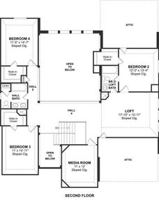 The Josephine floor plan by K. Hovnanian Homes. 2nd Floor Shown. *Prices, plans, dimensions, features, specifications, materials, and availability of homes or communities are subject to change without notice or obligation.