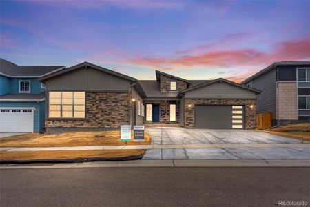 New construction Single-Family house 14408 Hop Clover Trail, Parker, CO 80134 Plan 5802 Ranch- photo 0 0