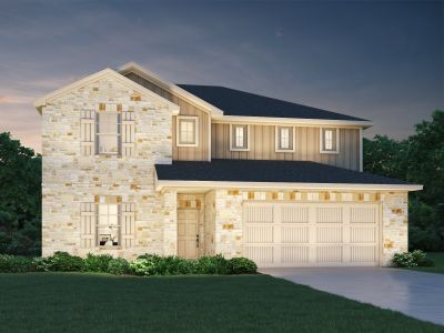 New construction Single-Family house 140 Greenspire Lane, Hutto, TX 78634 The Kessler (C454)- photo 0