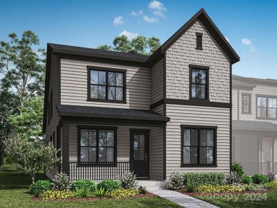 The Stowe Exterior Style B Rendering *actual color scheme and orientation varies on this home