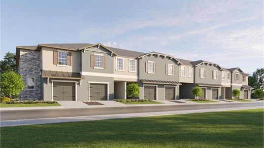 New construction Townhouse house 10901 Wishing Cloud Road, Land O' Lakes, FL 34638 St. Kitts II- photo 0
