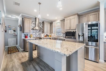 Gleaming Granite Center Island in this Stunning kitchen!