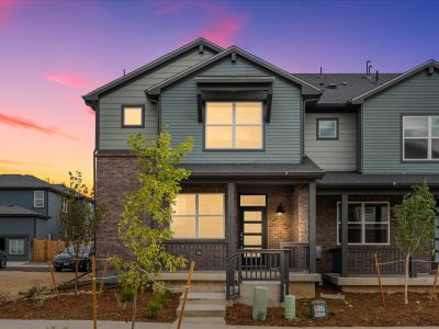 New construction Townhouse house 22183 East 7Th Pl, Aurora, CO 80018 The Woodland- photo 0