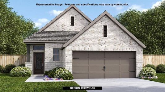 New construction Single-Family house 10415 Hay Meadow Drive, Iowa Colony, TX 77583 Design 1593W- photo 0