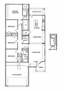 New construction Single-Family house Floor Plan 1605, 3327 Falling Brook Drive, Baytown, TX 77521 - photo