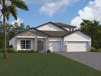 New construction Single-Family house 9464 Seagrass Port Pass, Wesley Chapel, FL 33545 Barcello Bonus- photo 1 1