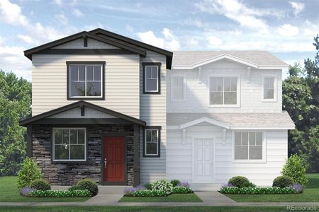 New construction Duplex house 244 Shoveler Way, Johnstown, CO 80534 Biscayne- photo 0