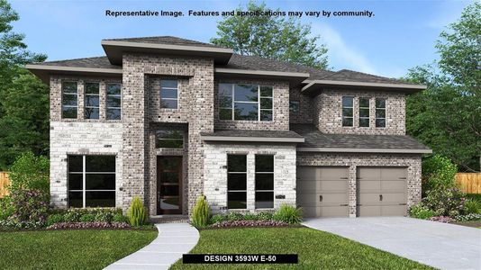 New construction Single-Family house 5422 Rocky Banks Way, Fulshear, TX 77441 Design 3593W- photo 0 0