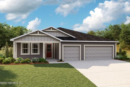 New construction Single-Family house 4677 Quilting Circle, Jacksonville, FL 32257 Clarke- photo 0