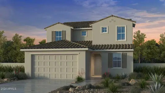 New construction Single-Family house 3939 E Ghost Flower Lane, San Tan Valley, AZ 85140 Evergreen- photo 0